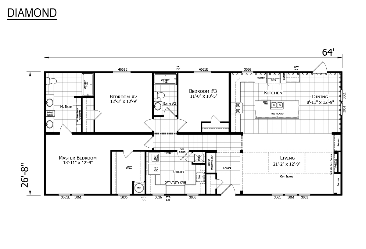 Diamond Sectional The Fillmore 2868244 from Dutro Mobile Homes